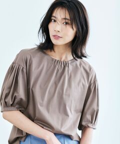 L size ONWARD(大きいサイズ) / エルサイズオンワード カットソー | 46G JERSEY ボリュームスリーブ 5分袖 カットソー