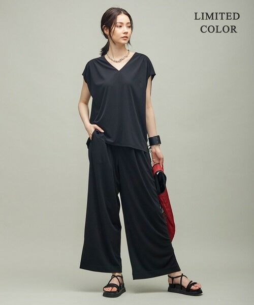 L size ONWARD(大きいサイズ) / エルサイズオンワード その他パンツ | 【洗える】Bunch イージー ワイドパンツ | 詳細1