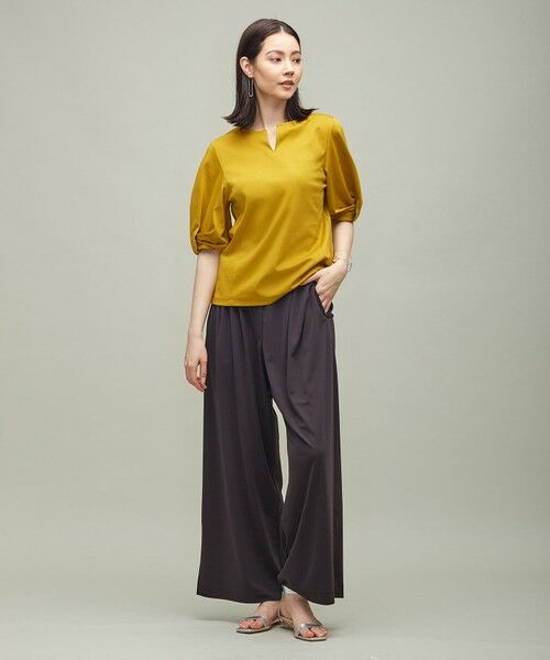 L size ONWARD(大きいサイズ) / エルサイズオンワード その他パンツ | 【洗える】Bunch イージー ワイドパンツ | 詳細4