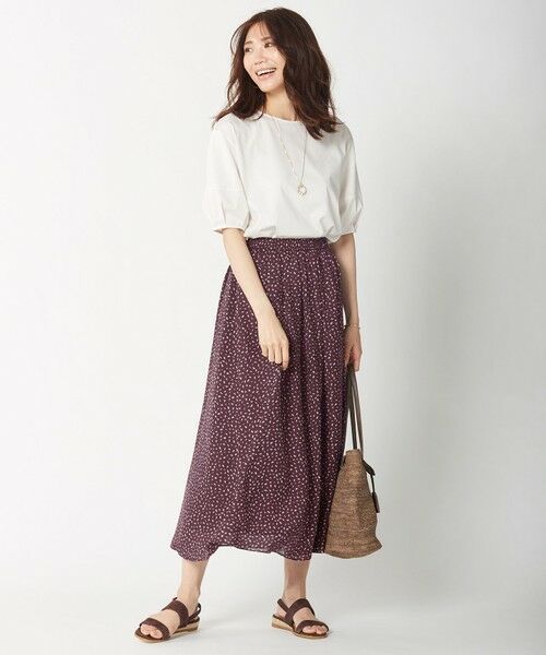 L size ONWARD(大きいサイズ) / エルサイズオンワード カットソー | 【消臭機能付き】プレーティングジャージー ボリュームスリーブ カットソー | 詳細2