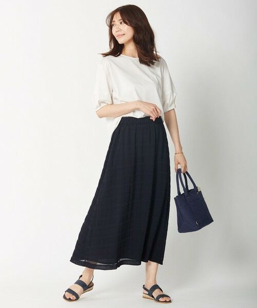 L size ONWARD(大きいサイズ) / エルサイズオンワード カットソー | 【消臭機能付き】プレーティングジャージー ボリュームスリーブ カットソー | 詳細3