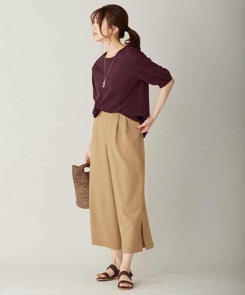 L size ONWARD(大きいサイズ) / エルサイズオンワード カットソー | 【消臭機能付き】プレーティングジャージー ボリュームスリーブ カットソー | 詳細5