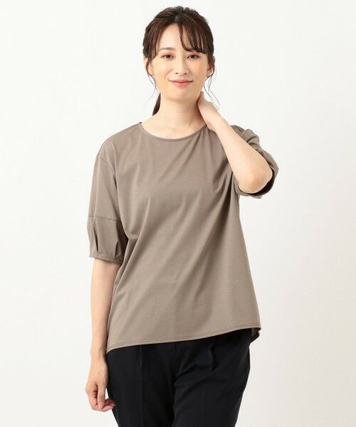 L size ONWARD(大きいサイズ) / エルサイズオンワード カットソー | 【消臭機能付き】プレーティングジャージー ボリュームスリーブ カットソー | 詳細8