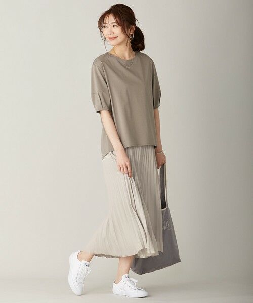 L size ONWARD(大きいサイズ) / エルサイズオンワード カットソー | 【消臭機能付き】プレーティングジャージー ボリュームスリーブ カットソー | 詳細7