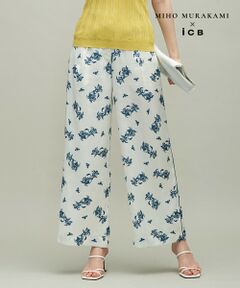 L size ONWARD(大きいサイズ) / エルサイズオンワード その他パンツ | 【MIHO MURAKAMIさんコラボ】コラボプリント パンツ