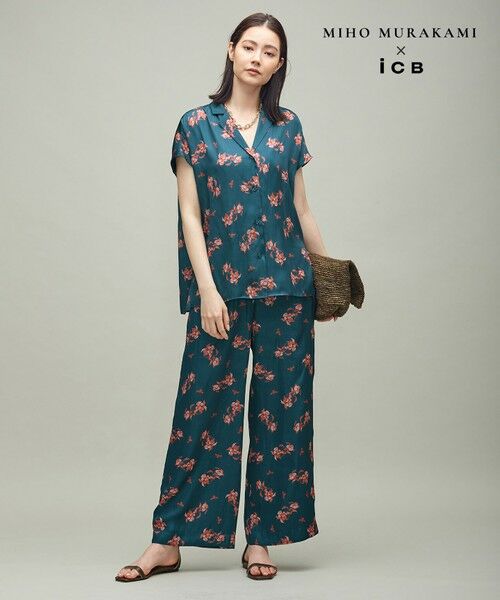 L size ONWARD(大きいサイズ) / エルサイズオンワード その他パンツ | 【MIHO MURAKAMIさんコラボ】コラボプリント パンツ | 詳細4