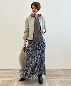 L size ONWARD(大きいサイズ) / エルサイズオンワード ミニ・ひざ丈スカート | 【新色追加！】ドローイングフラワープリント　スカート