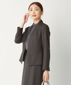 L size ONWARD(大きいサイズ) / エルサイズオンワード ノーカラージャケット | BAHARIYE NEW ノーカラー ジャケット