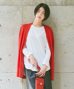 L size ONWARD(大きいサイズ) / エルサイズオンワード カットソー | 【洗える】 シンプルジャージー ロングスリーブTシャツ