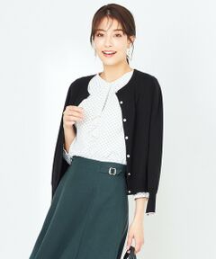 L size ONWARD(大きいサイズ) / エルサイズオンワード カーディガン・ボレロ | 【洗える】ラインポイント カーディガン