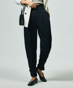 L size ONWARD(大きいサイズ) / エルサイズオンワード その他パンツ | 【マガジン掲載】ウールストレッチツイル 2WAYベルテッドヘムパンツ（番号CG28）