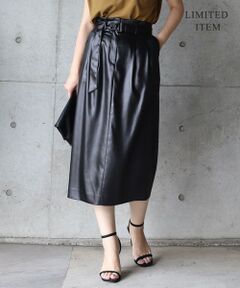 【WEB限定】Gloss Satin タックスカート