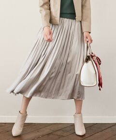 L size ONWARD(大きいサイズ) / エルサイズオンワード ミニ・ひざ丈スカート | 【洗える】カッセンチンツギャザー スカート