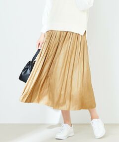 L size ONWARD(大きいサイズ) / エルサイズオンワード ミニ・ひざ丈スカート | 【洗える】カッセンチンツギャザー スカート