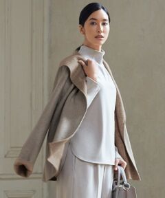 L size ONWARD(大きいサイズ) / エルサイズオンワード シャツ・ブラウス | 【洗える】ウールジャージー ボトルネック ブラウス (検索番号:JJ35)