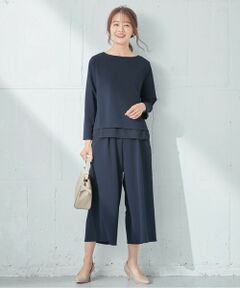 L size ONWARD(大きいサイズ) / エルサイズオンワード セットアップ | 【2SET】ジョーゼットジャージー セットアップ