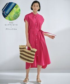 L size ONWARD(大きいサイズ) / エルサイズオンワード ミニ丈・ひざ丈ワンピース | 【丈が選べる！】カスタマイズ シャツワンピース 124