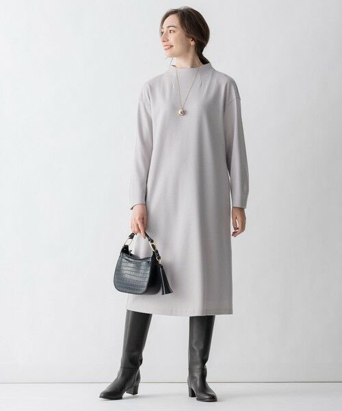 L size ONWARD(大きいサイズ) / エルサイズオンワード ロング・マキシ丈ワンピース | 【洗える】ウールジャージー ワンピース | 詳細1