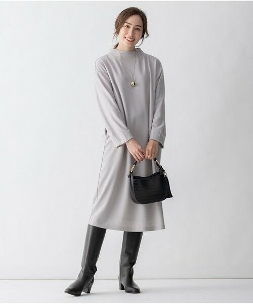 L size ONWARD(大きいサイズ) / エルサイズオンワード ロング・マキシ丈ワンピース | 【洗える】ウールジャージー ワンピース | 詳細2