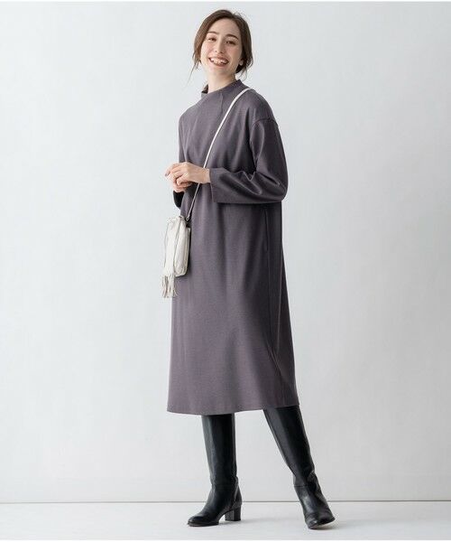 L size ONWARD(大きいサイズ) / エルサイズオンワード ロング・マキシ丈ワンピース | 【洗える】ウールジャージー ワンピース | 詳細12