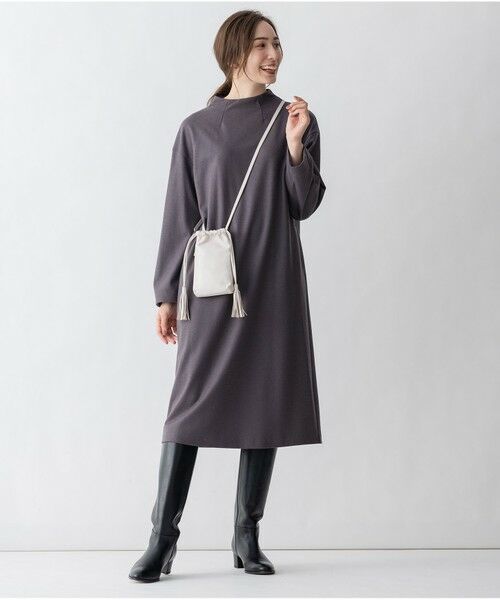 L size ONWARD(大きいサイズ) / エルサイズオンワード ロング・マキシ丈ワンピース | 【洗える】ウールジャージー ワンピース | 詳細13