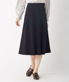 L size ONWARD(大きいサイズ) / エルサイズオンワード ミニ・ひざ丈スカート | 【洗える】セルロースリバー スカート