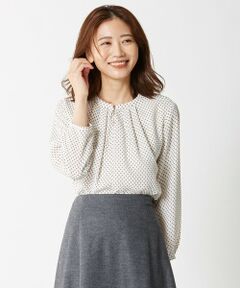 L size ONWARD(大きいサイズ) / エルサイズオンワード カットソー | 【洗える】幾何プリント カットソー