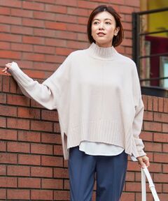 【マガジン掲載・WEB限定カラーあり・新色追加】Soft Wool Cashmere Mix ハイネック ニット（番号CL27）