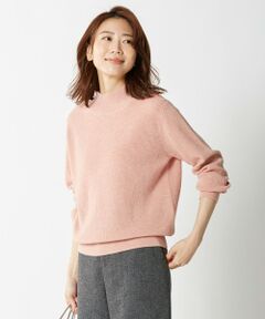 【洗える】SEMI WORSTED ハイネック ニット