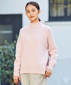 【洗える】MERINO CASHMERE ロールネック ニット