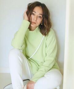 L size ONWARD(大きいサイズ) / エルサイズオンワード ニット・セーター | 【洗える】ウールカシミヤブレンド ハイネックニット
