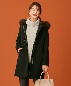 L size ONWARD(大きいサイズ) / エルサイズオンワード その他アウター | 【2WAY】スーペリアファインウールモッサ ロングコート