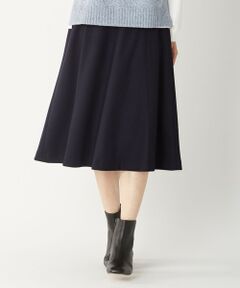 L size ONWARD(大きいサイズ) / エルサイズオンワード ミニ・ひざ丈スカート | 【洗える】ウールスムースジャージー スカート