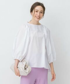 L size ONWARD(大きいサイズ) / エルサイズオンワード シャツ・ブラウス | タイプライターボリュームスリーブ ブラウス