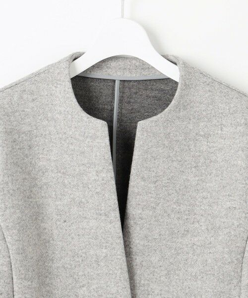 L size ONWARD(大きいサイズ) / エルサイズオンワード カットソー | 【洗える】WOOLLET ノーカラー ロングコート | 詳細6