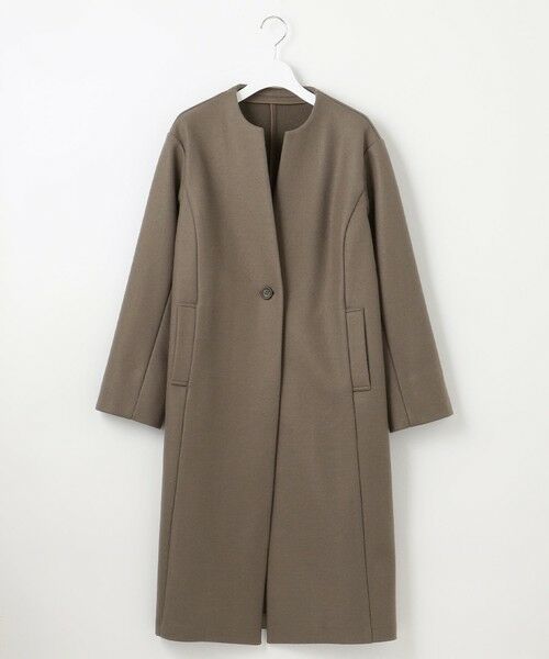 L size ONWARD(大きいサイズ) / エルサイズオンワード カットソー | 【洗える】WOOLLET ノーカラー ロングコート | 詳細17
