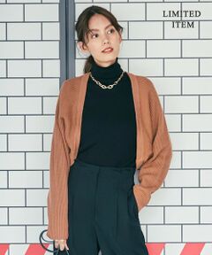 L size ONWARD(大きいサイズ) / エルサイズオンワード ニット・セーター | 【WEB＆一部店舗限定】 コットンブレンドメリノウール ショートボレロ