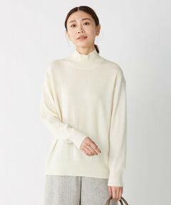 【洗える】CASHMERE BLEND ハイネック ニット