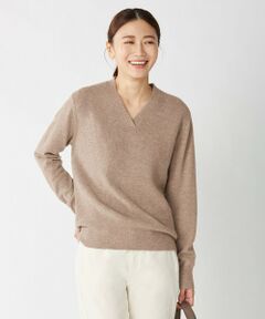 【洗える】CASHMERE BLEND Vネック ニット