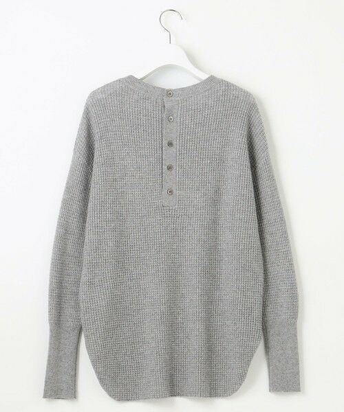 L size ONWARD(大きいサイズ) / エルサイズオンワード ニット・セーター | 【洗える】CASHMERE BLEND ラウンドヘム ワッフル ニット | 詳細7