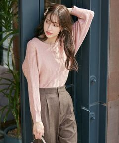 L size ONWARD(大きいサイズ) / エルサイズオンワード ニット・セーター | 【前後着用可能】アンジェリーナリブ ニット