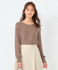 L size ONWARD(大きいサイズ) / エルサイズオンワード ニット・セーター | 【前後着用可能】アンジェリーナリブ ニット