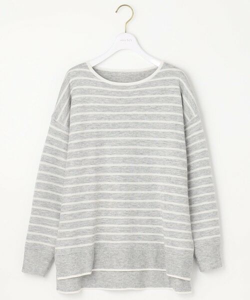 L size ONWARD(大きいサイズ) / エルサイズオンワード ニット・セーター | 【2WAY】リバーシブルボーダー ニット | 詳細3