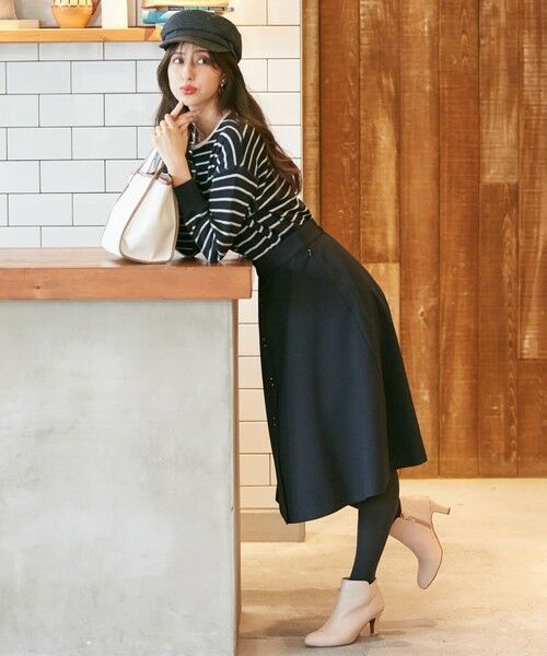 L size ONWARD(大きいサイズ) / エルサイズオンワード ニット・セーター | 【2WAY】リバーシブルボーダー ニット | 詳細10