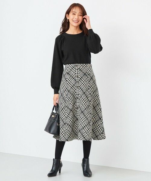 L size ONWARD(大きいサイズ) / エルサイズオンワード ニット・セーター | 【洗える】ボリュームスリーブプルオーバー ニット2 | 詳細1