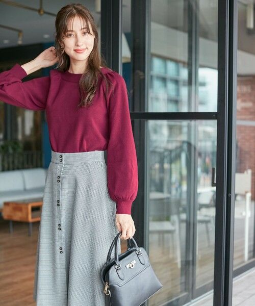 L size ONWARD(大きいサイズ) / エルサイズオンワード ニット・セーター | 【洗える】ボリュームスリーブプルオーバー ニット2 | 詳細4