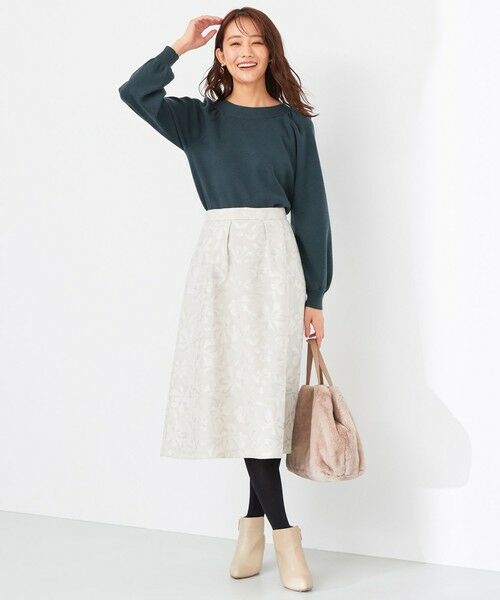 L size ONWARD(大きいサイズ) / エルサイズオンワード ニット・セーター | 【洗える】ボリュームスリーブプルオーバー ニット2 | 詳細8