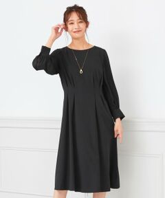 L size ONWARD(大きいサイズ) / エルサイズオンワード ロング・マキシ丈ワンピース | 【洗える】シフォンスリーブコンビ ワンピース