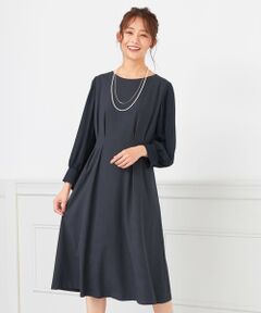 L size ONWARD(大きいサイズ) / エルサイズオンワード ロング・マキシ丈ワンピース | 【洗える】シフォンスリーブコンビ ワンピース