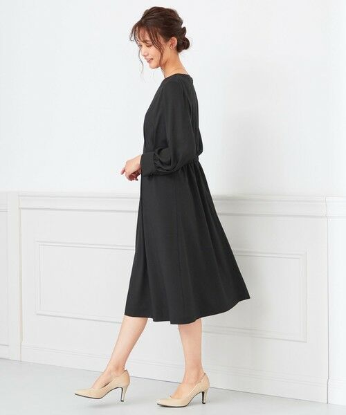 L size ONWARD(大きいサイズ) / エルサイズオンワード ロング・マキシ丈ワンピース | 【洗える】シフォンスリーブコンビ ワンピース | 詳細2